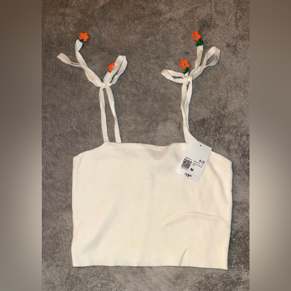 Forever 21 Cream Knit Top